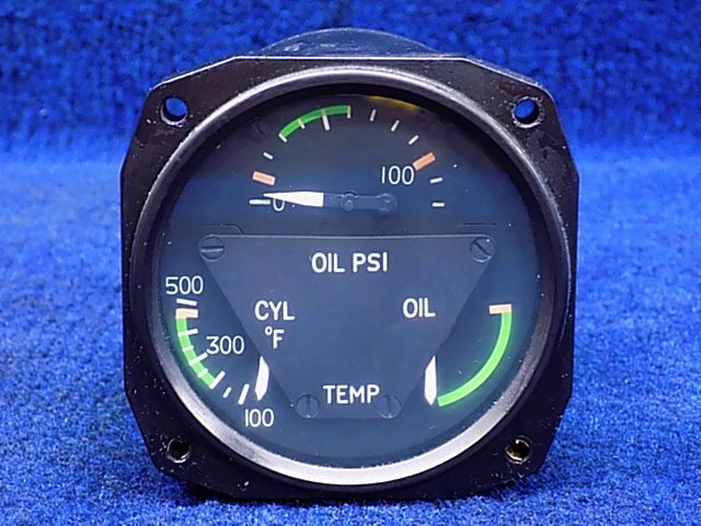 C662019-0101 Cessna - 3N1. Engine Gauge Oil Pressure Cyl &amp; Oil Temp